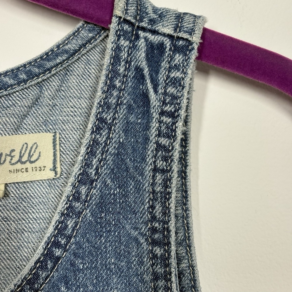 Madewell Womens Denim Jumper Dress Size M 90s Country Pockets Cottagecore - Picture 7 of 11
